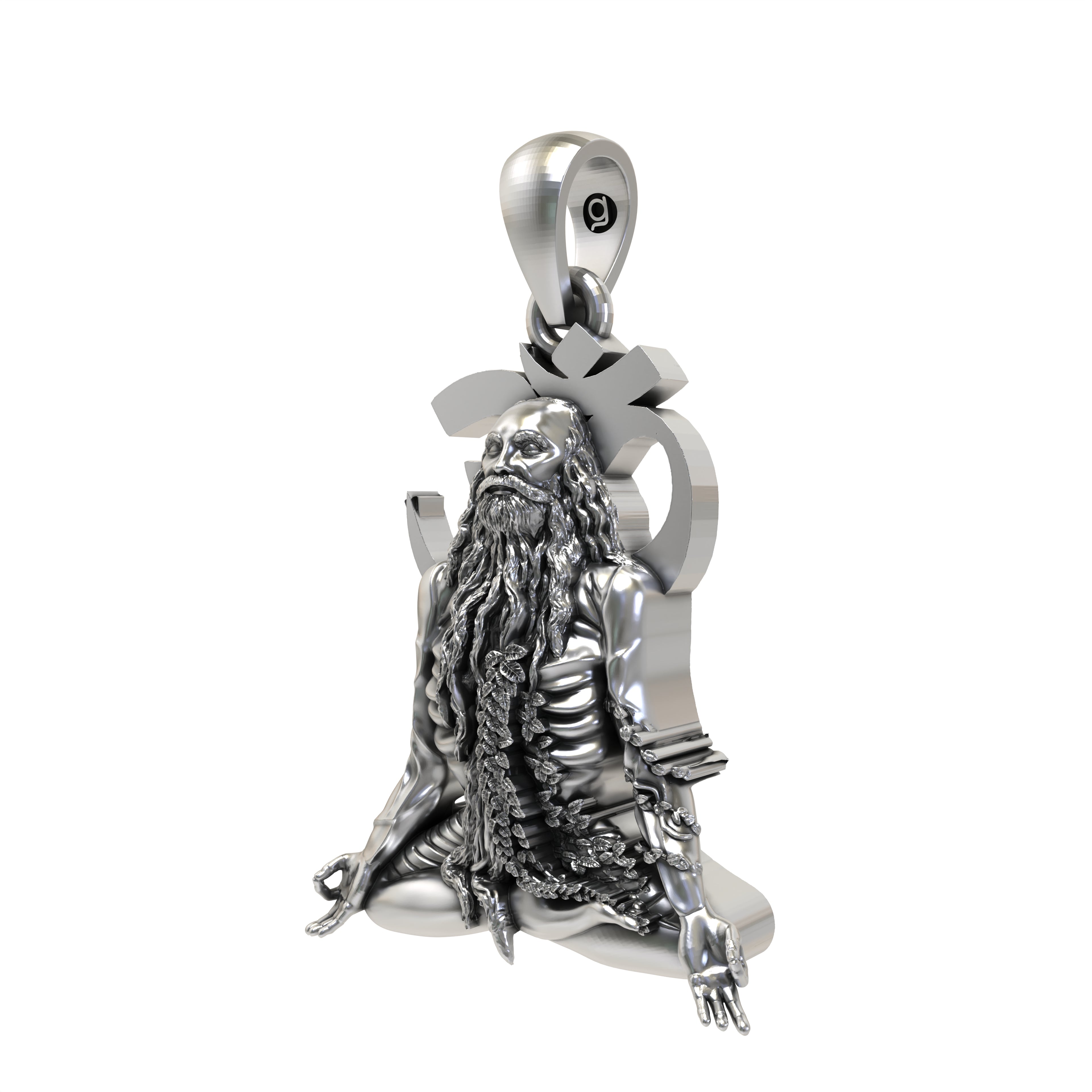 Gurushri Siddhnath (Jai Girnari) 925 Sterling Silver Pendant | Jai Gurudatt Spiritual Jewelry