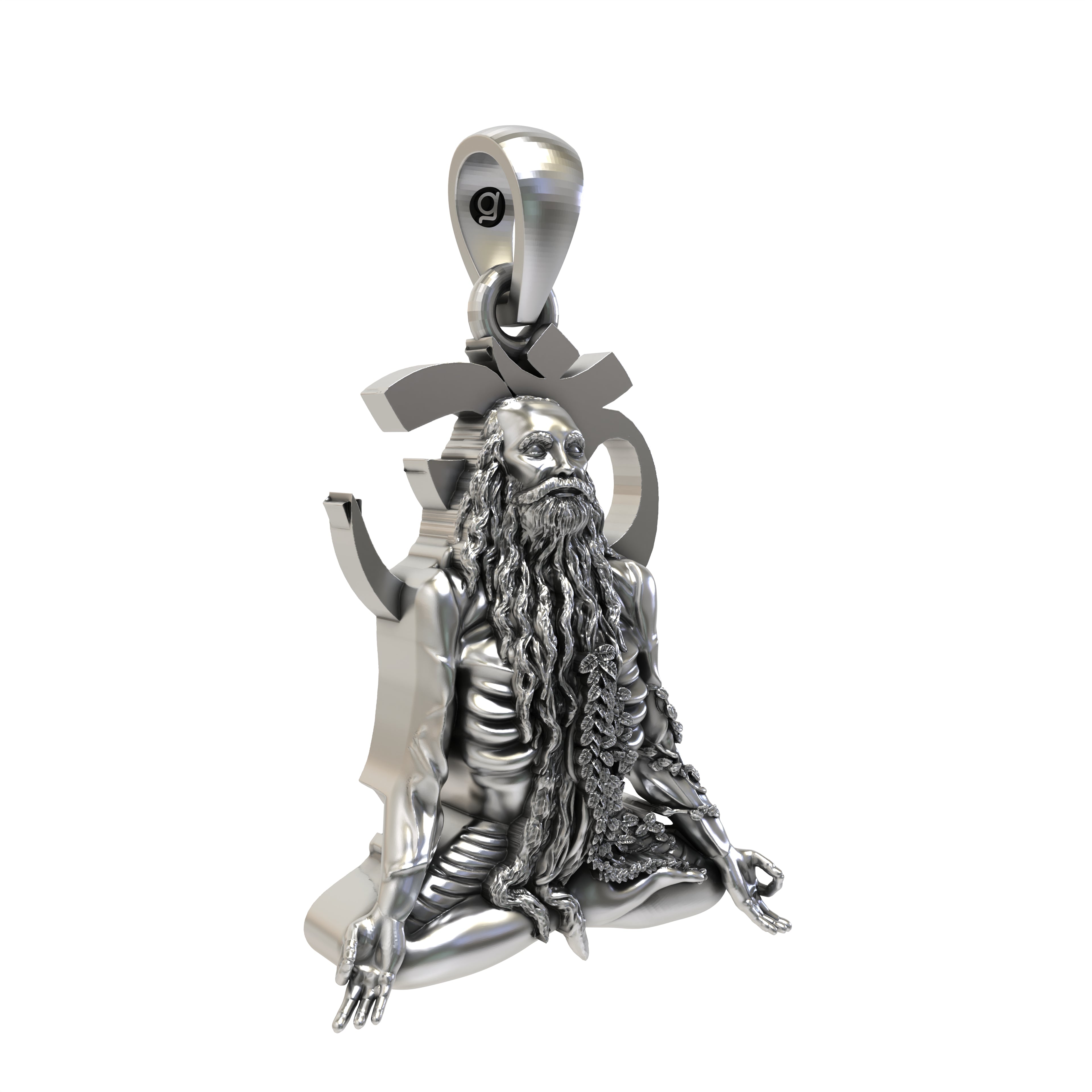 Gurushri Siddhnath (Jai Girnari) 925 Sterling Silver Pendant | Jai Gurudatt Spiritual Jewelry